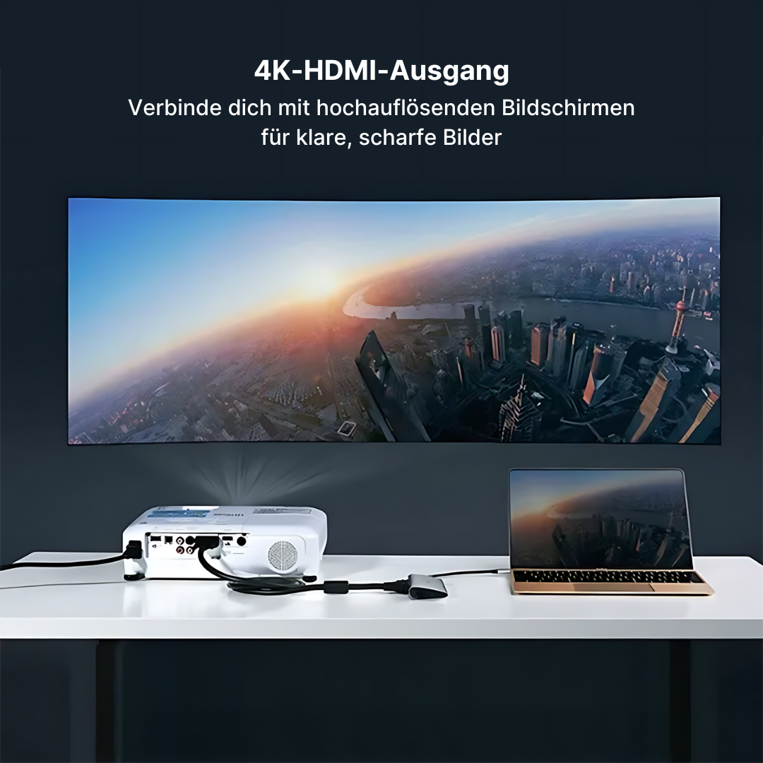 Aluminium 9-in-1 USB-C Hub mit 4K HDMI, PD-Schnellladefunktion & Ethernet