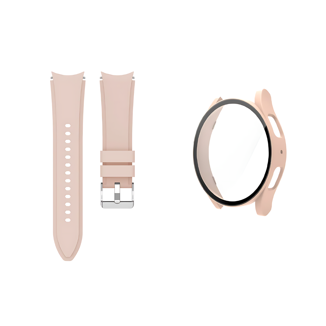 Samsung Galaxy Watch Silikon Sport Armband, Gehärtetes Glas