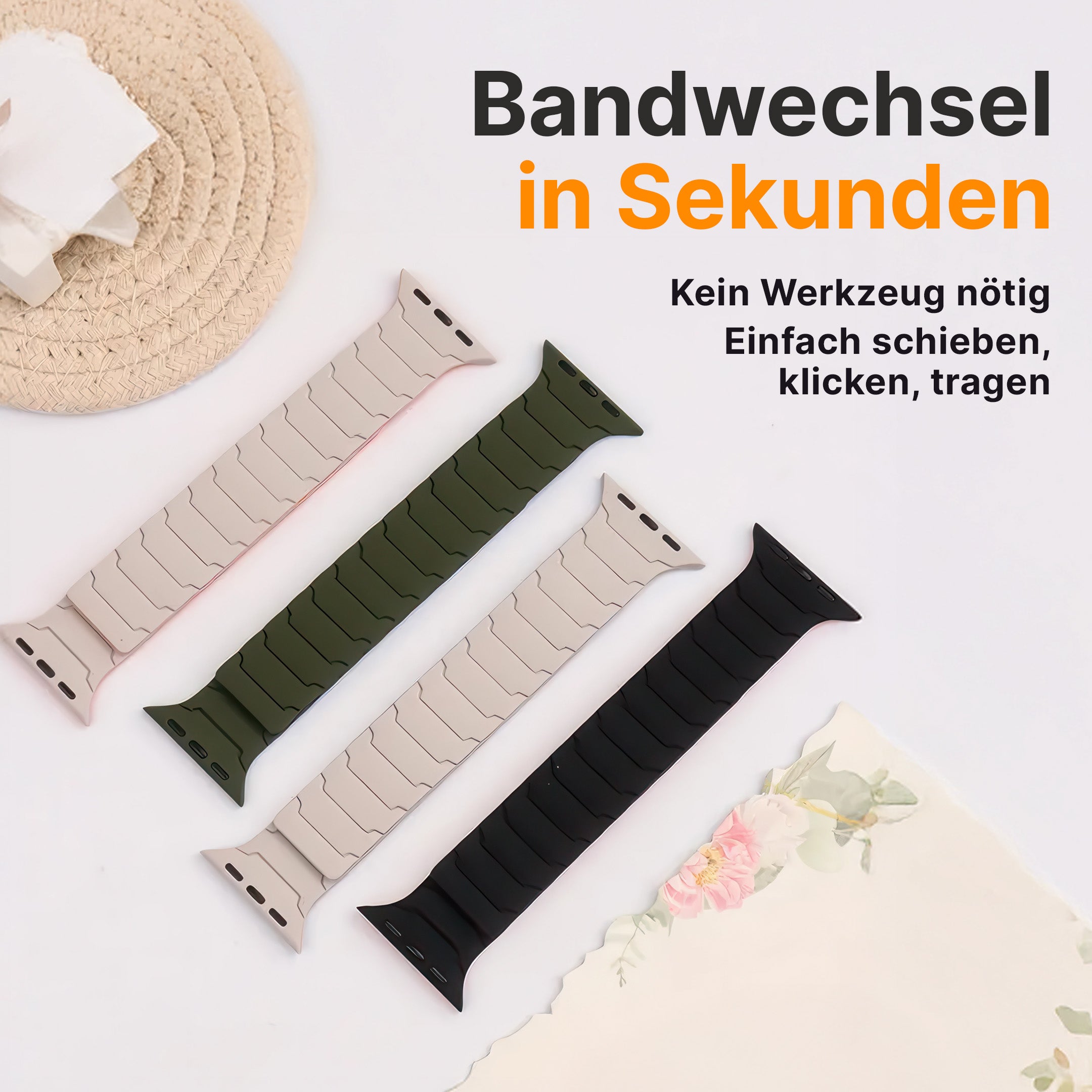 Magnetisches Silikonarmband für die Apple Watch