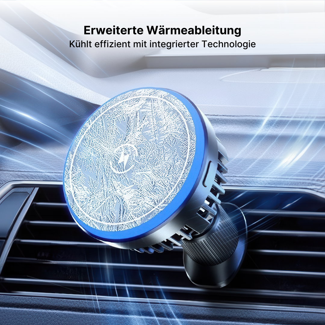 15W Schnellladegerät Magnetischer Kfz-Ladegerät mit Kühlung