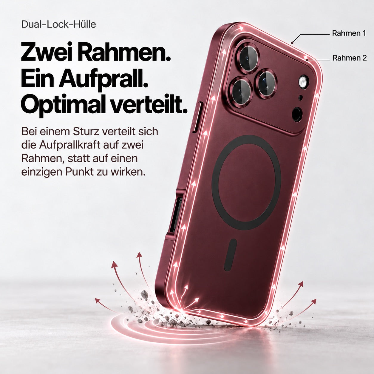 iPhone Metallhülle mit Kameraschutz