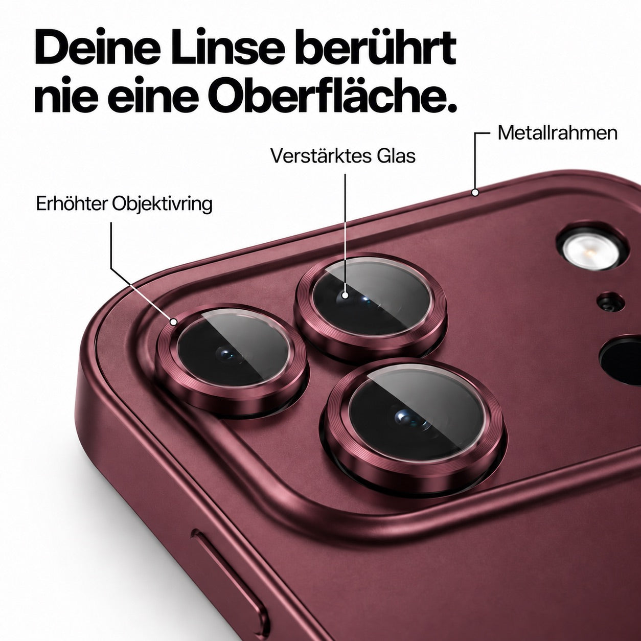 iPhone Metallhülle mit Kameraschutz