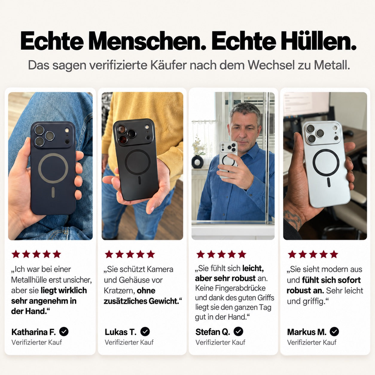 iPhone Metallhülle mit Kameraschutz