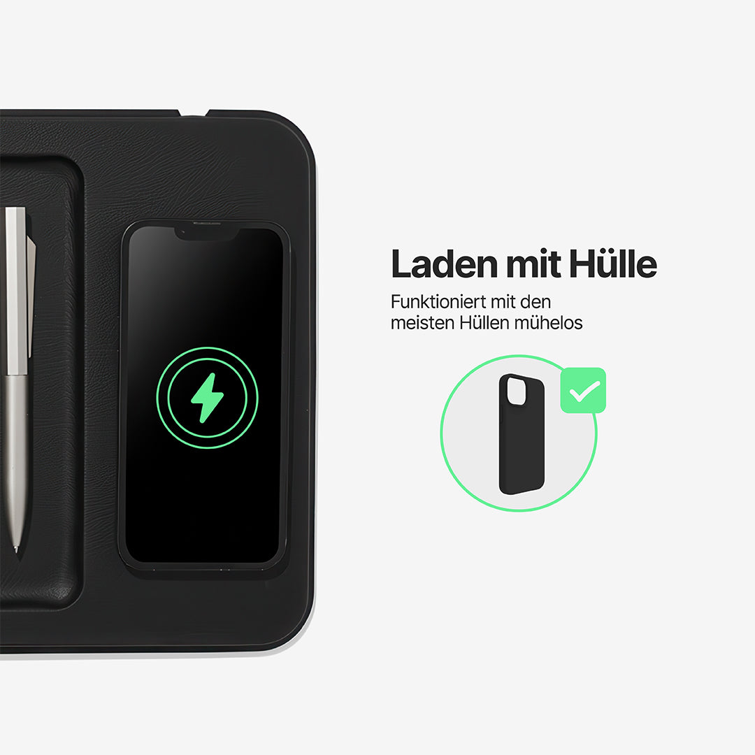AuraHub Wireless iPhone Ladegerät & Organizer