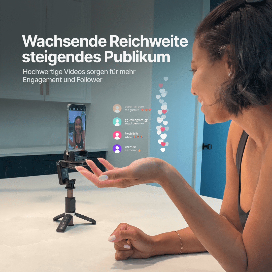 Autofokus Stativ für Kreative (360, Gesichtsverfolgung, Selfie-Stick, Licht, Drahtlose Fernbedienung)