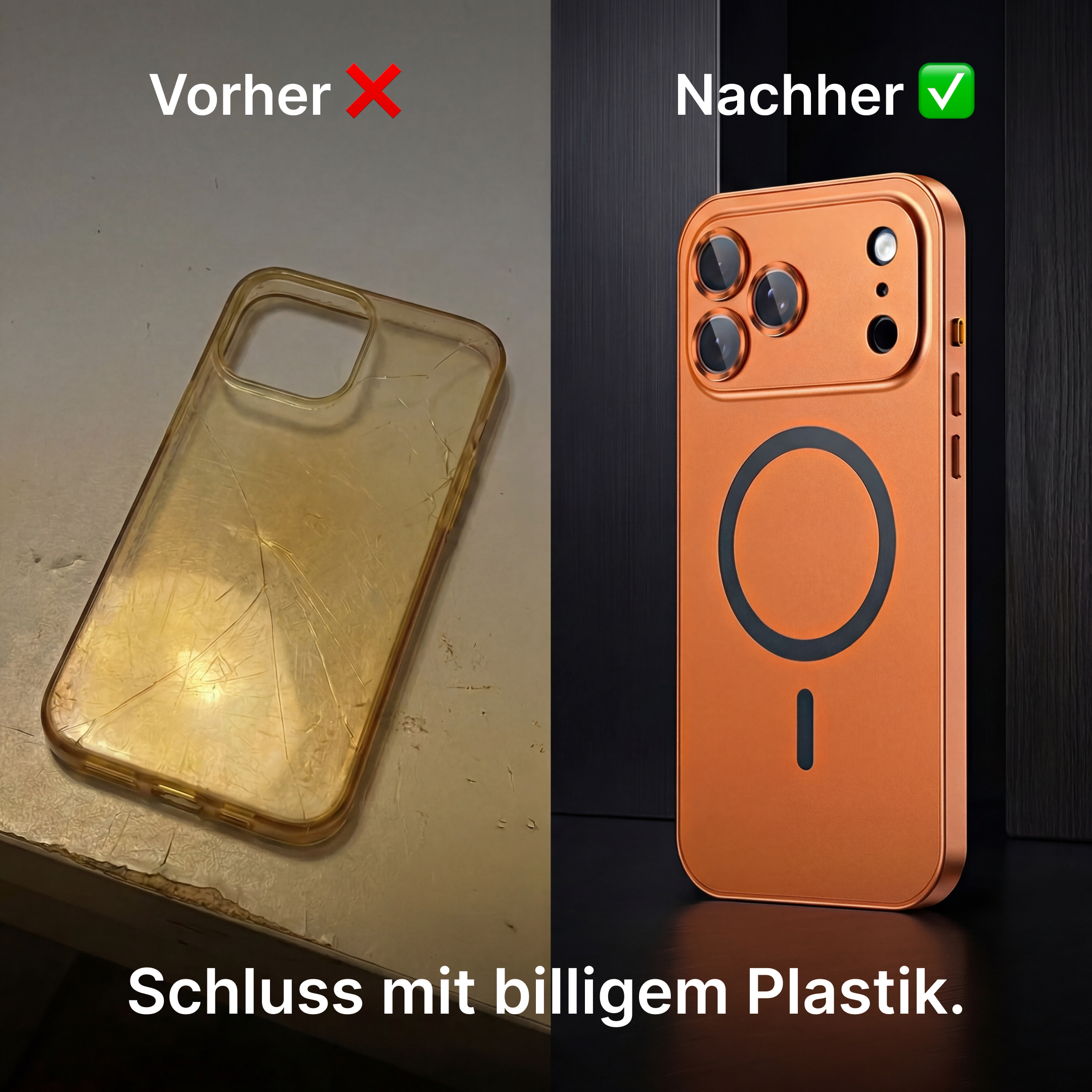 iPhone Metallhülle mit Kameraschutz