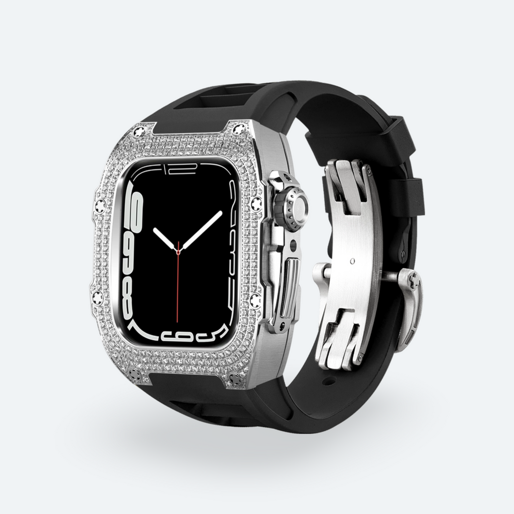 LuxeSpark Diamant-Kohlenstoffstahlgehäuse für Apple Watch