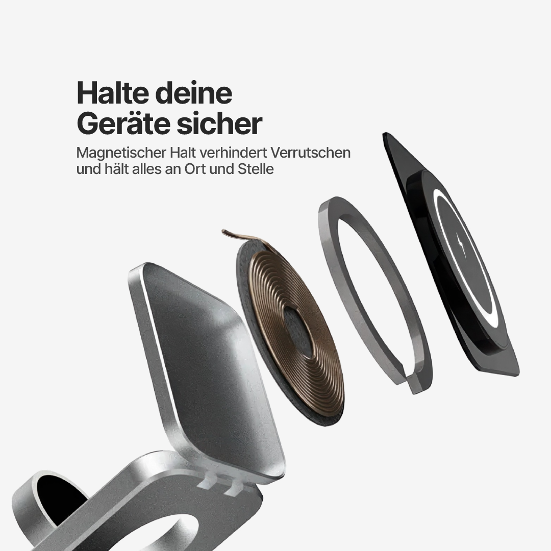 ChargeDeck 3-in-1 Faltbare Kabellose Ladestation - Für Apple & Android