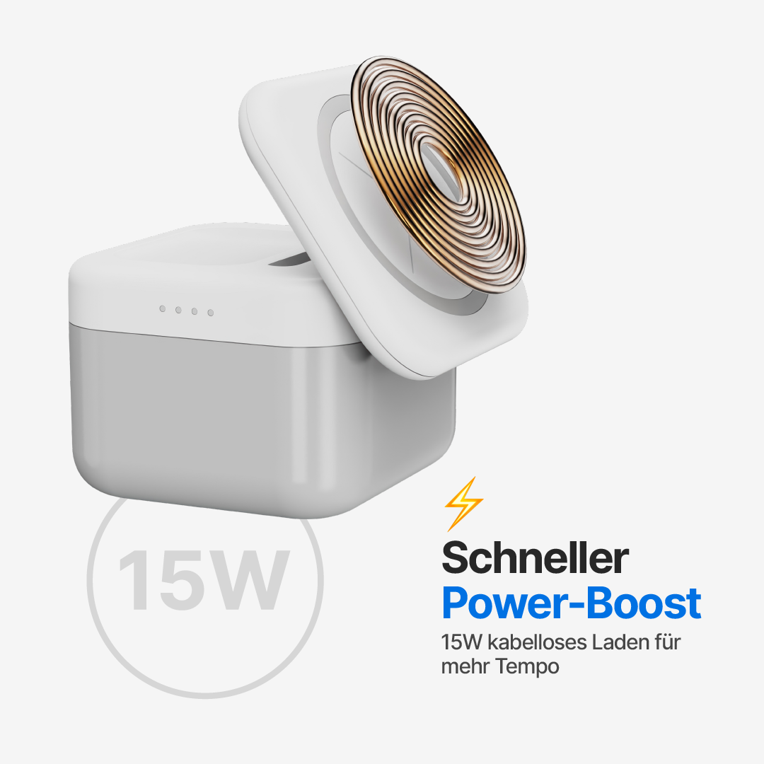 CubeMag 3-in-1 Magnetische Kabellose Ladestation für Apple und Android