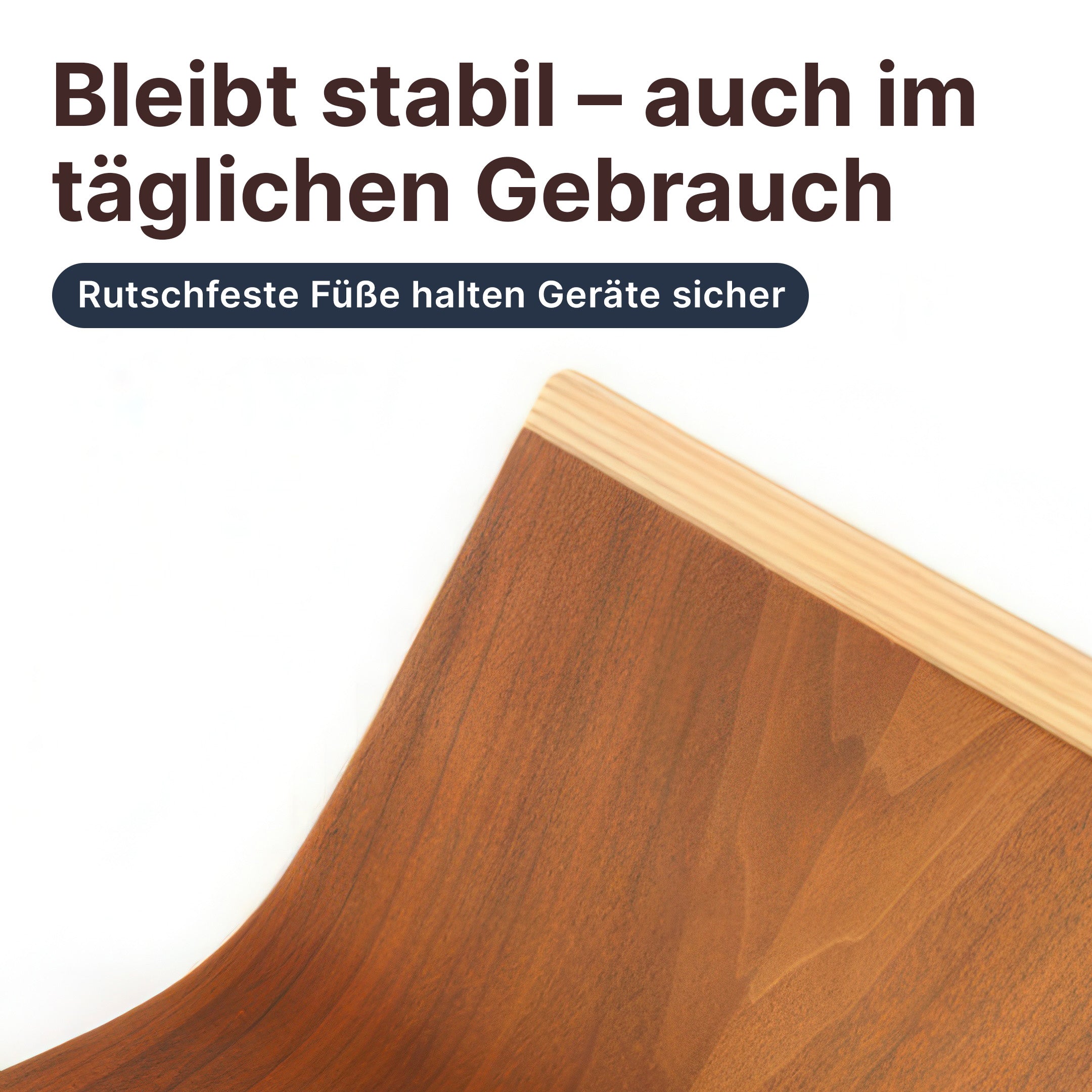 Ergonomischer Monitorständer aus Holz
