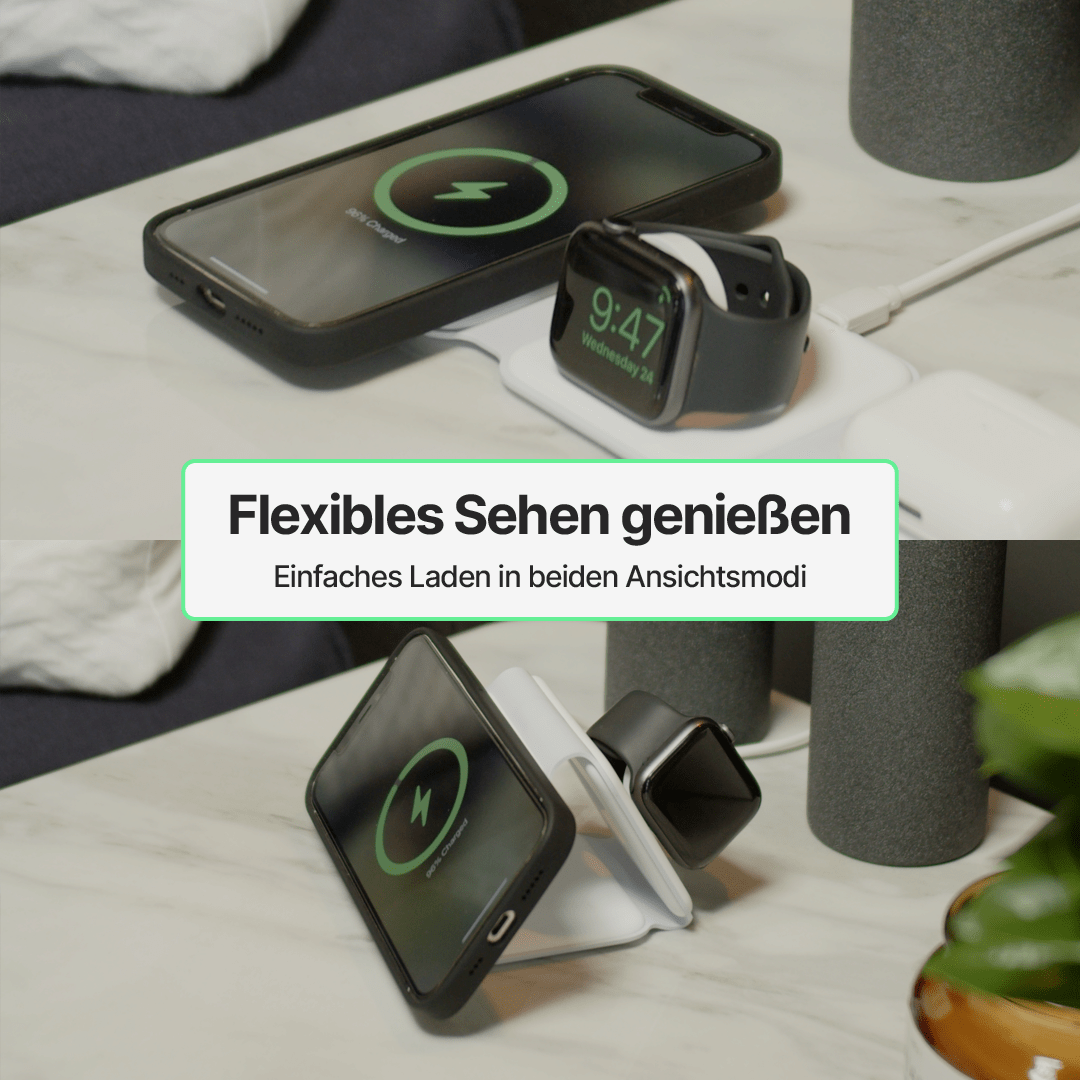 Faltbare 3 in 1 Kabellose Ladestation