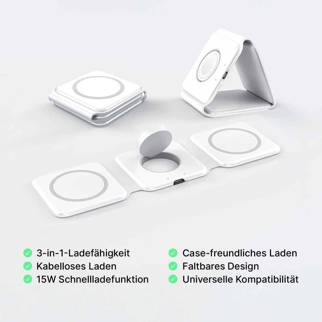 Faltbare 3 in 1 Kabellose Ladestation