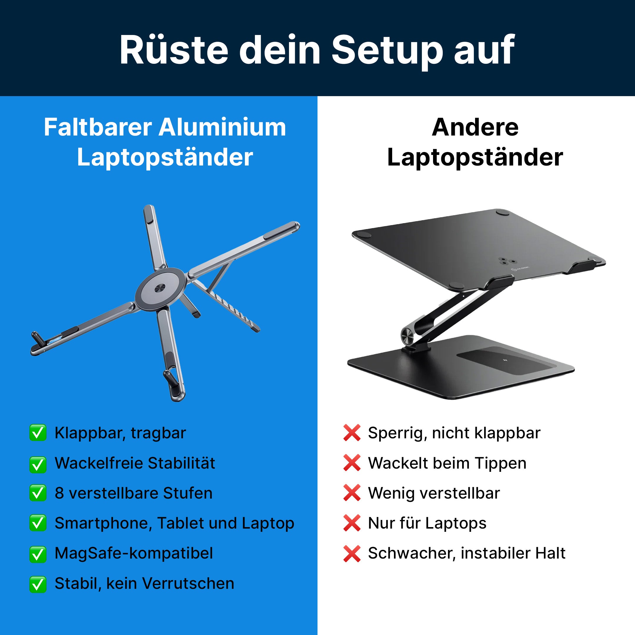Faltbarer Aluminium Laptopständer