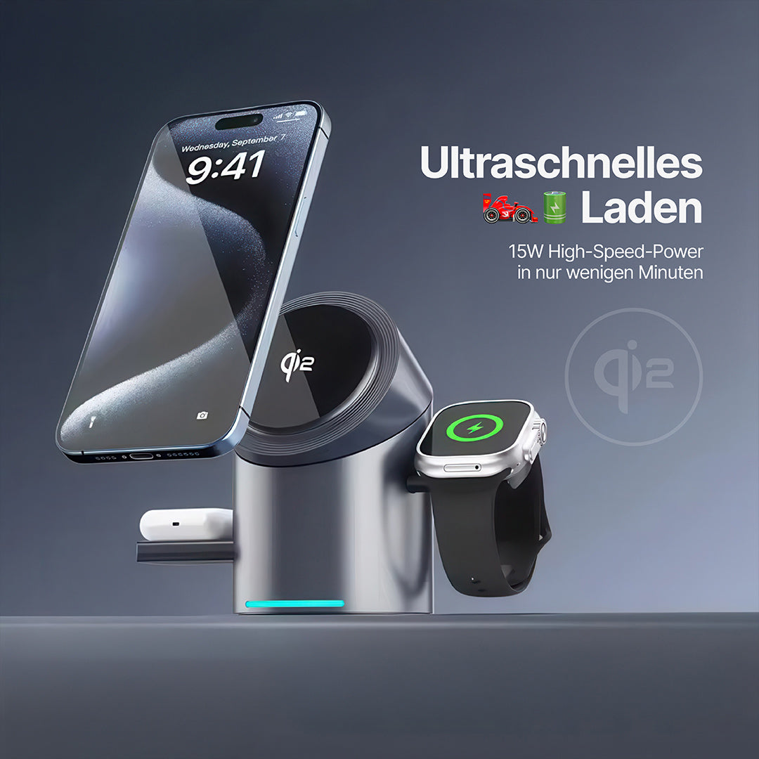 Halo MagSafe 3-in-1 Wireless Charging Station Qi2