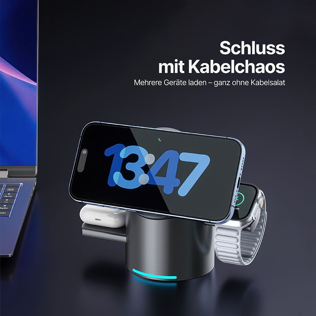 Halo MagSafe 3-in-1 Wireless Charging Station Qi2