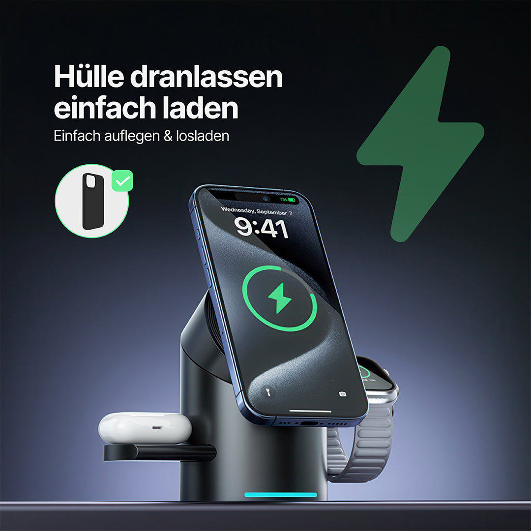 Halo MagSafe 3-in-1 Wireless Charging Station Qi2