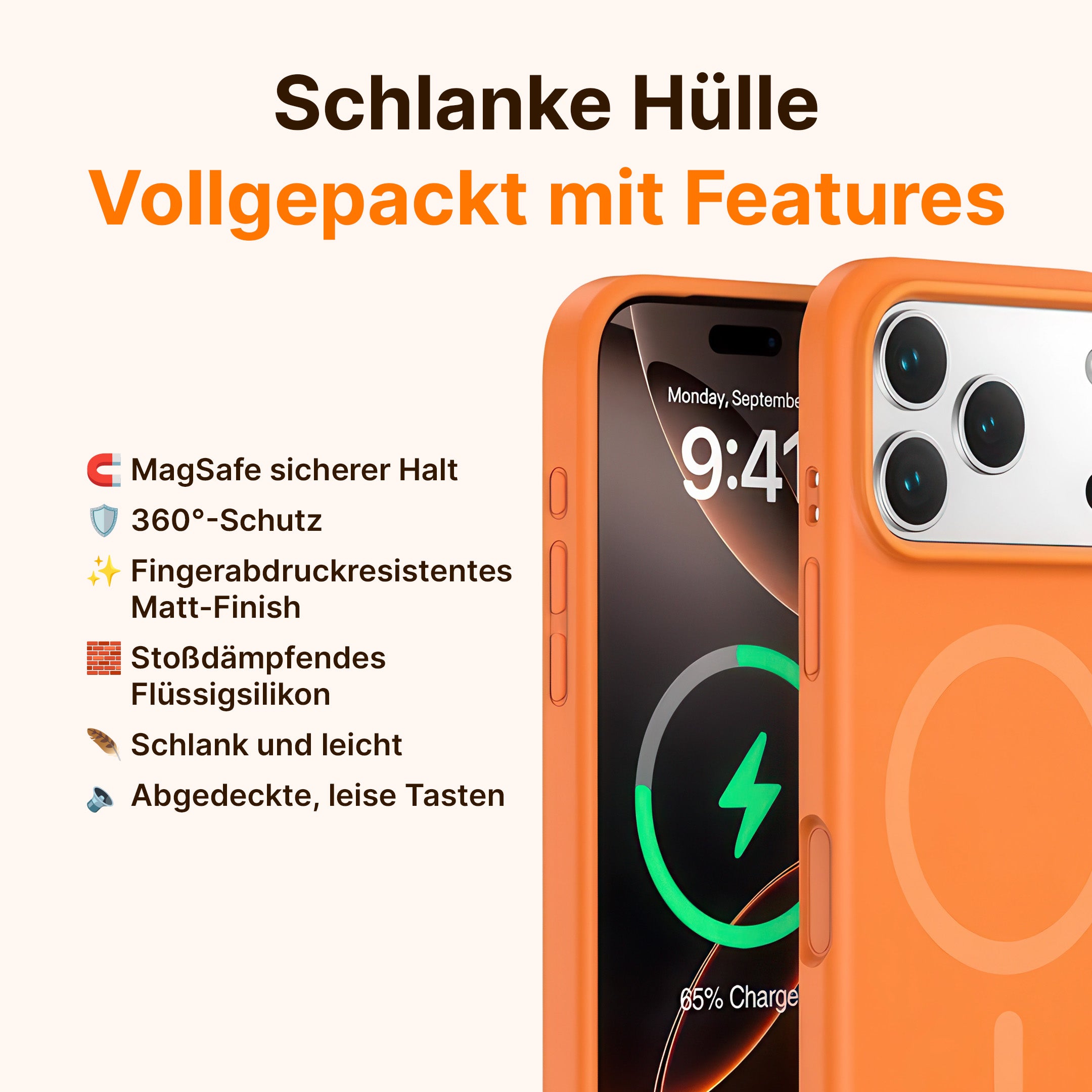 Flüssiges Silikon MagSafe-kompatible iPhone-Hülle