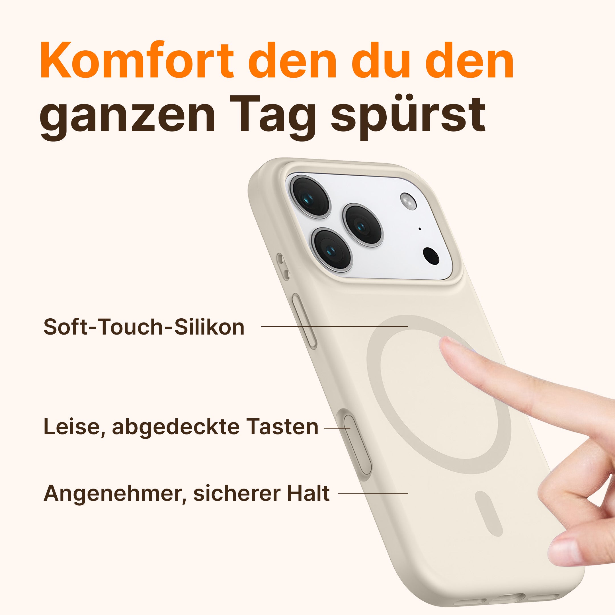 Flüssiges Silikon MagSafe-kompatible iPhone-Hülle