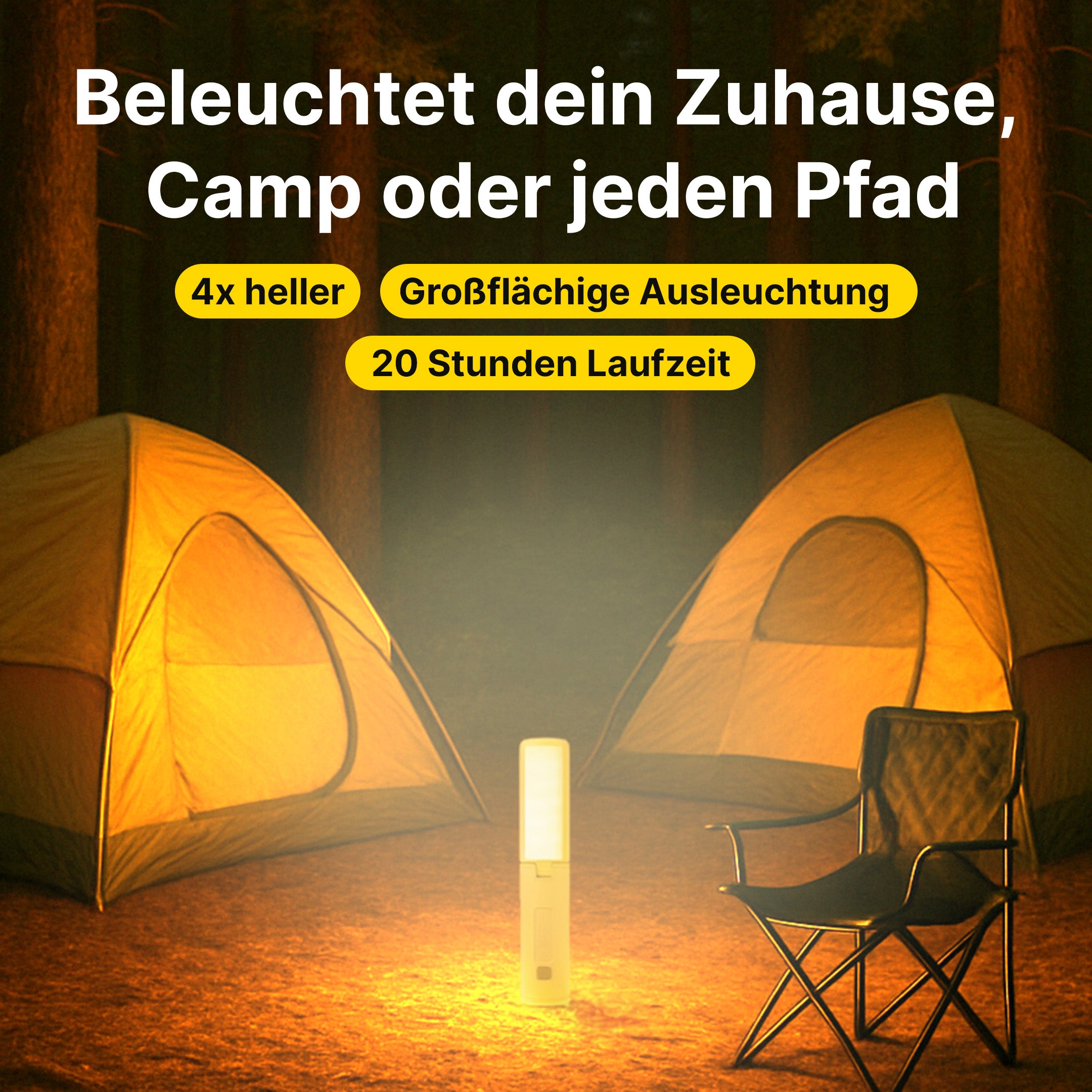 Faltbare Outdoor-Campinglampe mit 8000 Lumen