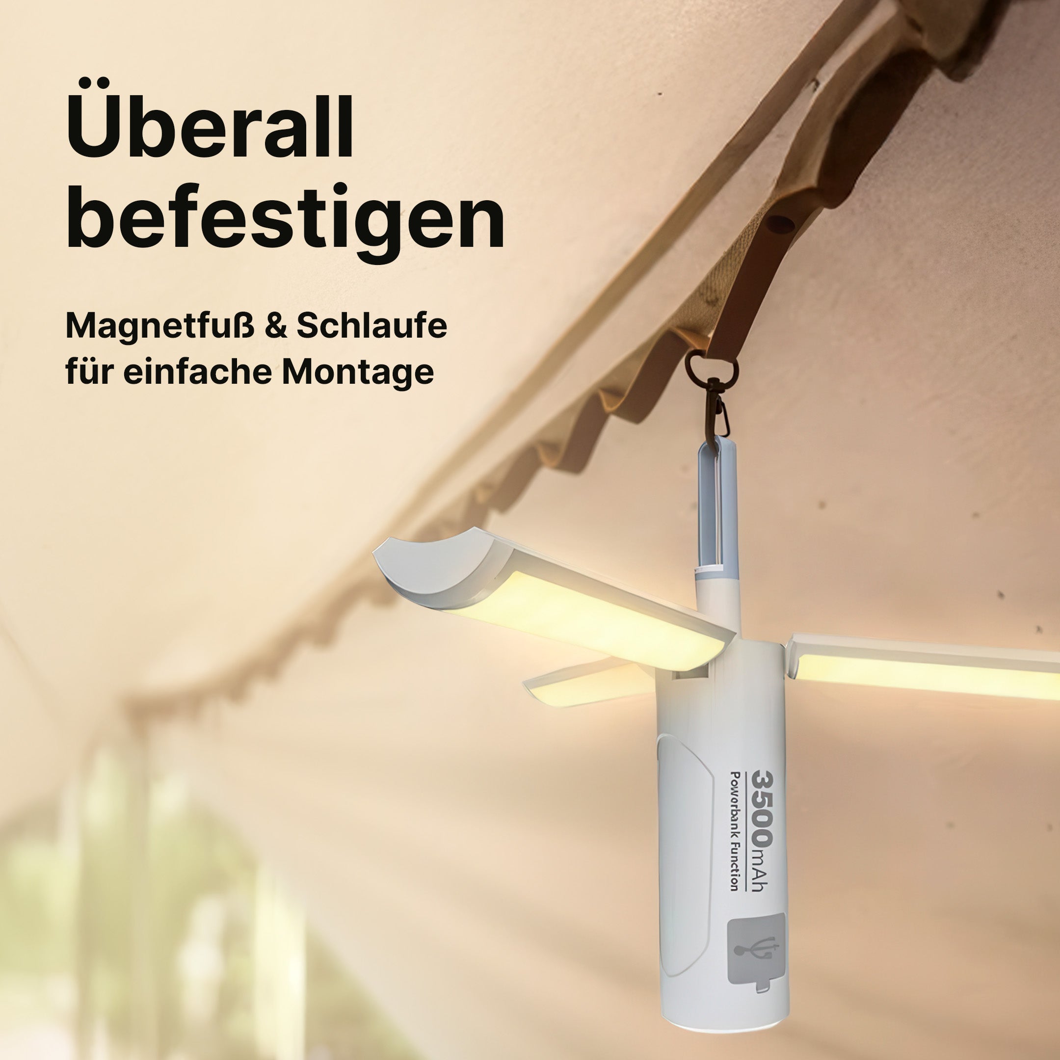 Faltbare Outdoor-Campinglampe mit 8000 Lumen