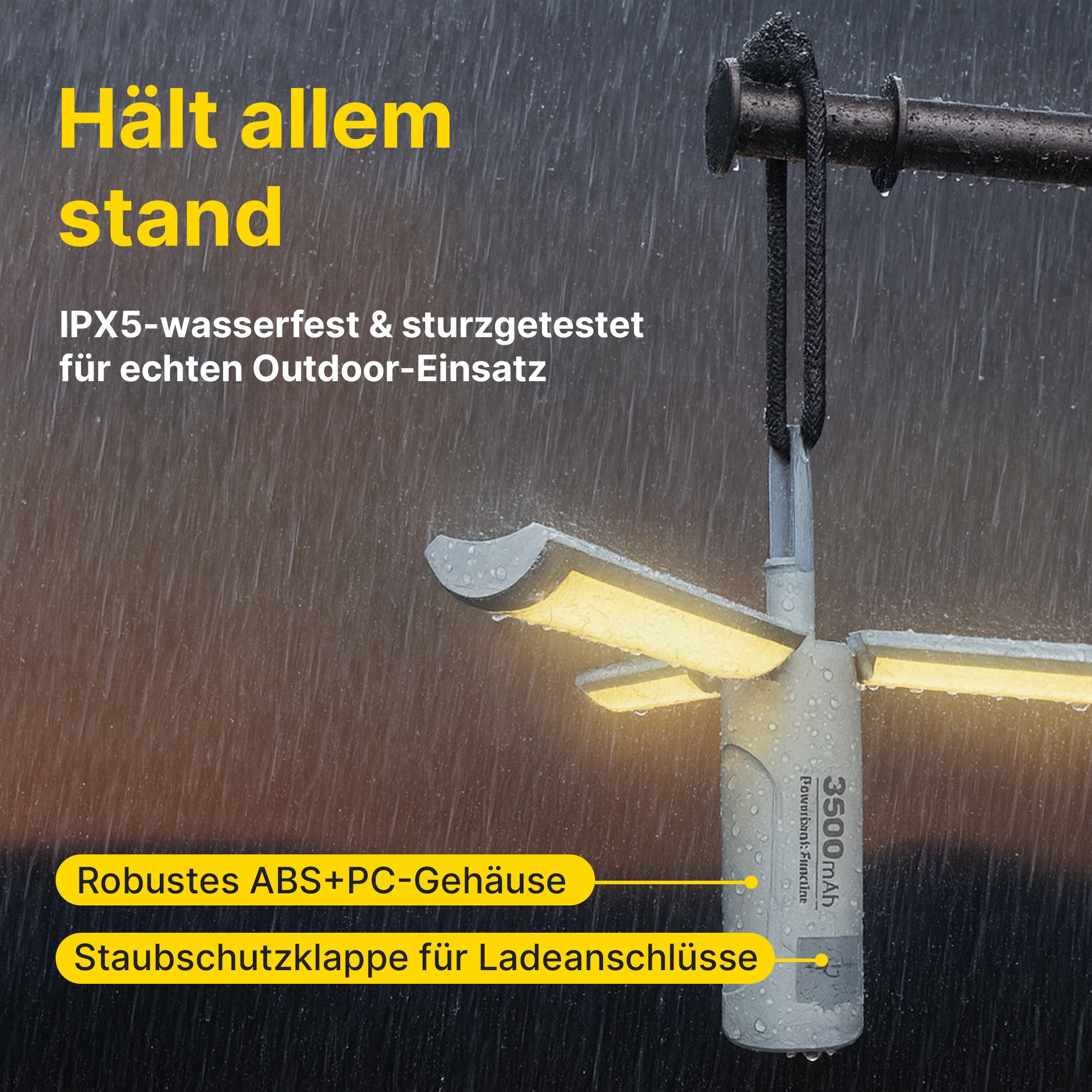 Faltbare Outdoor-Campinglampe mit 8000 Lumen