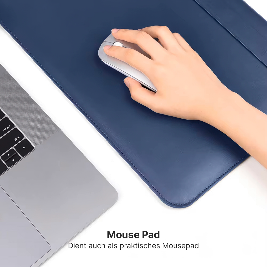 PU-Leder MacBook-Hülle mit Magnetklappe und Mauspad