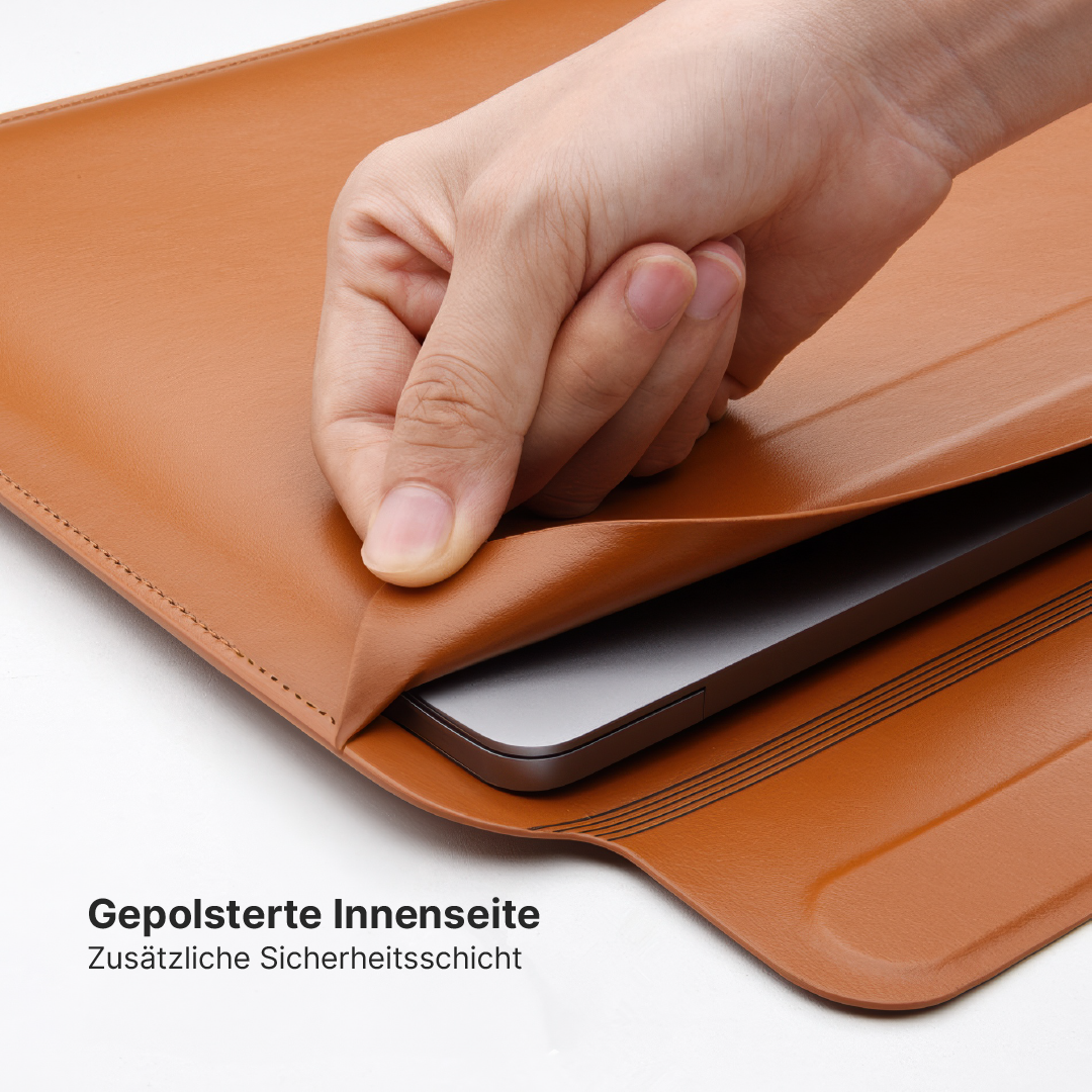 PU-Leder MacBook-Hülle mit Magnetklappe und Mauspad
