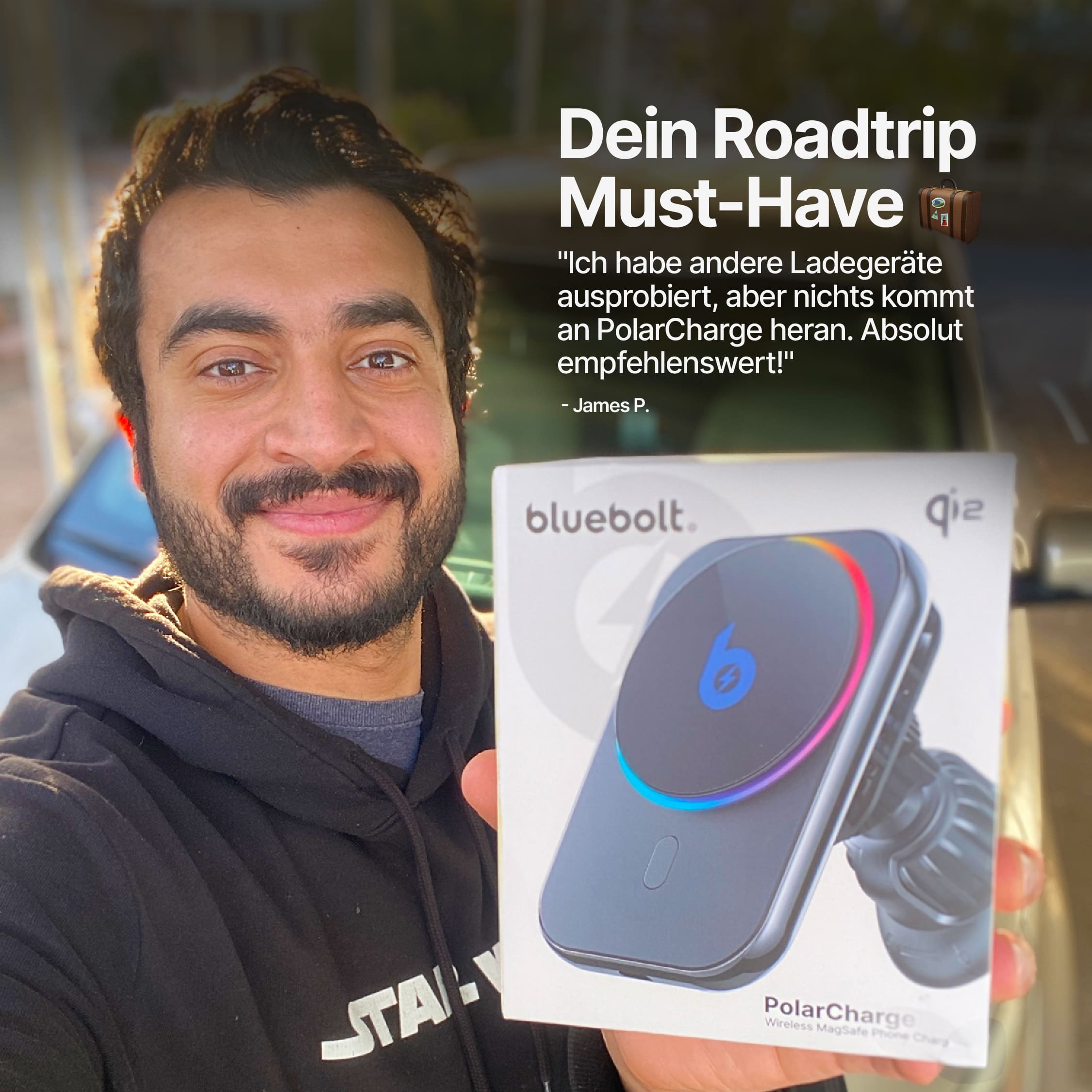 PolarCharge Qi2 Kabelloses MagSafe Telefonladegerät