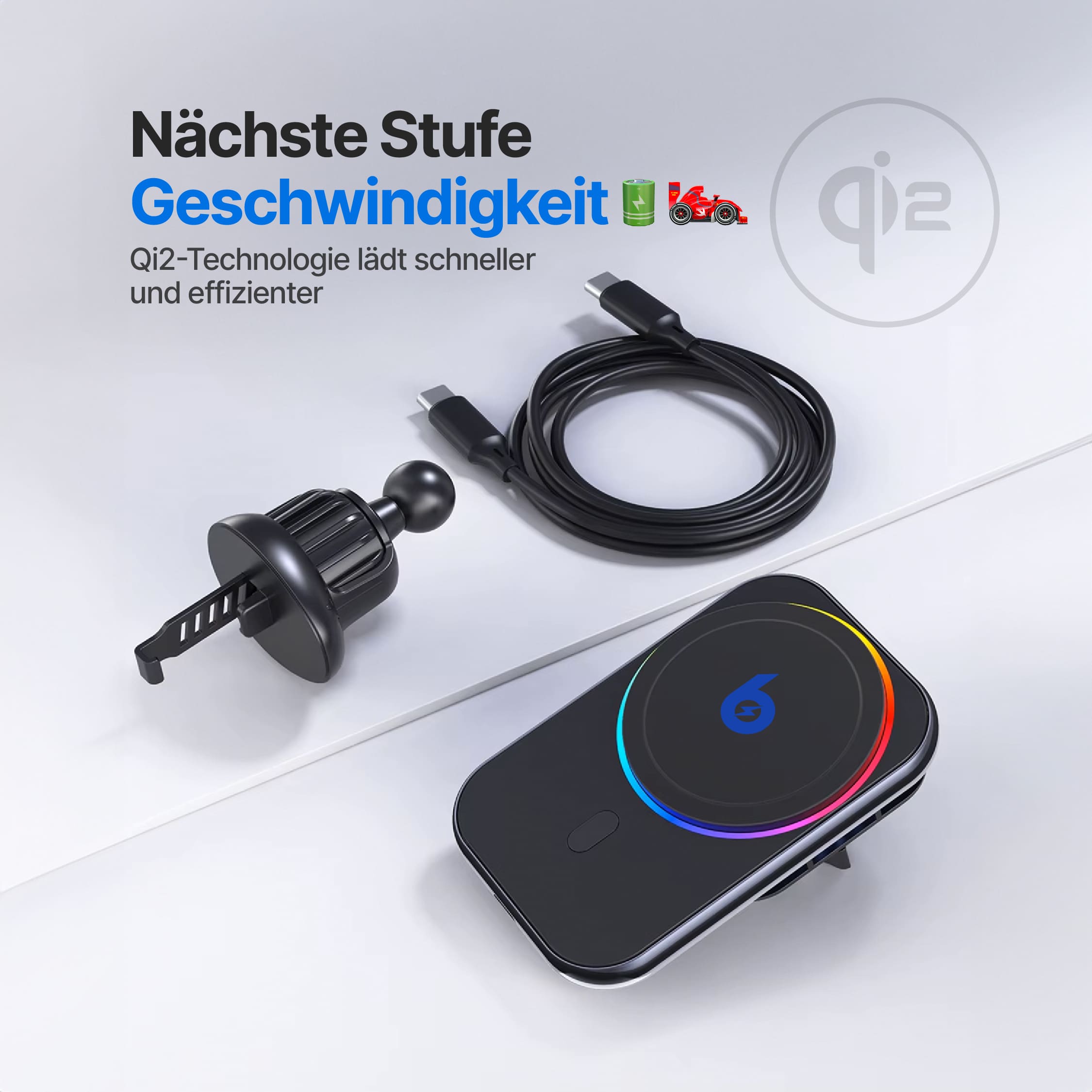 PolarCharge Qi2 Kabelloses MagSafe Telefonladegerät