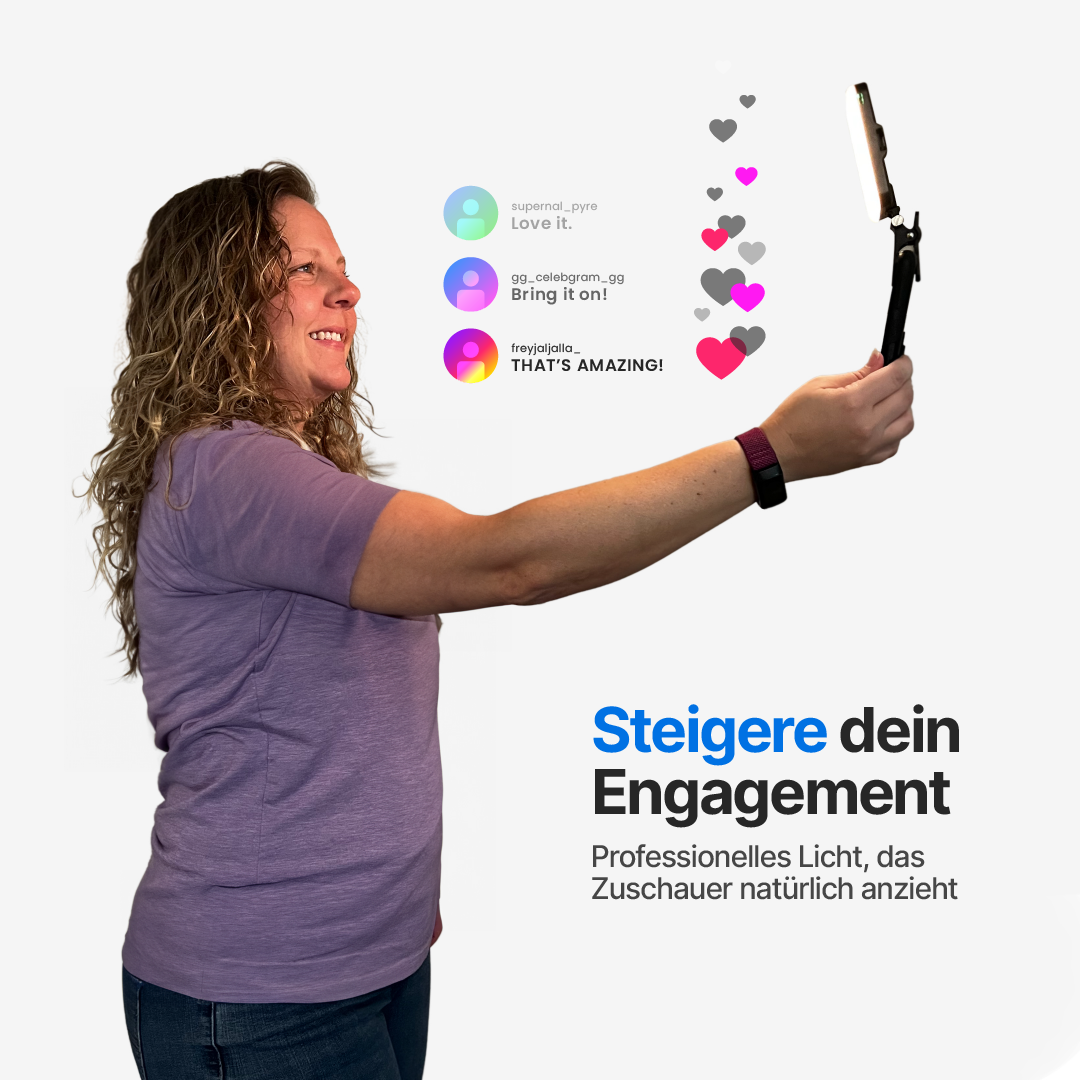 Tragbares Selfie-Licht mit 7 Helligkeitsmodi