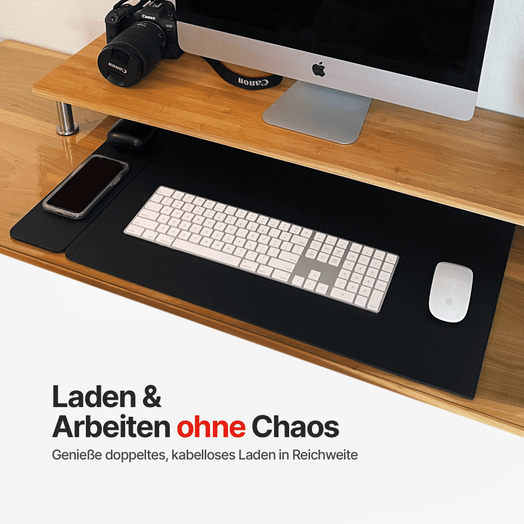 PowerMat Pro DUO Schreibtischunterlage mit kabelloser Ladefunktion