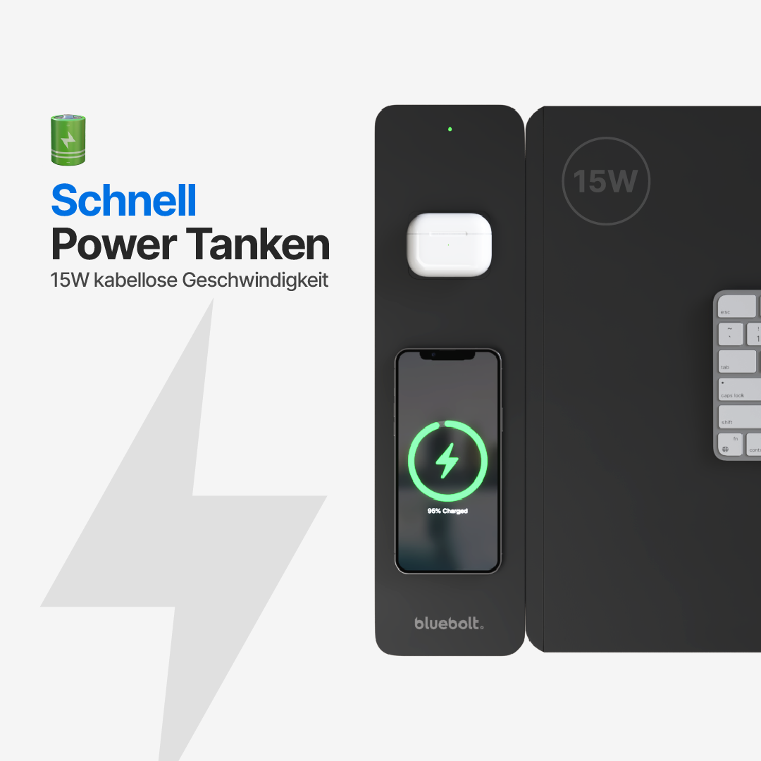 PowerMat Pro DUO Schreibtischunterlage mit kabelloser Ladefunktion