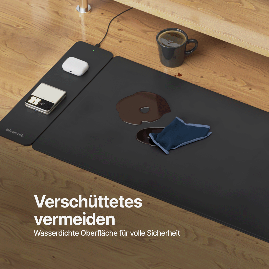 PowerMat Pro DUO Schreibtischunterlage mit kabelloser Ladefunktion