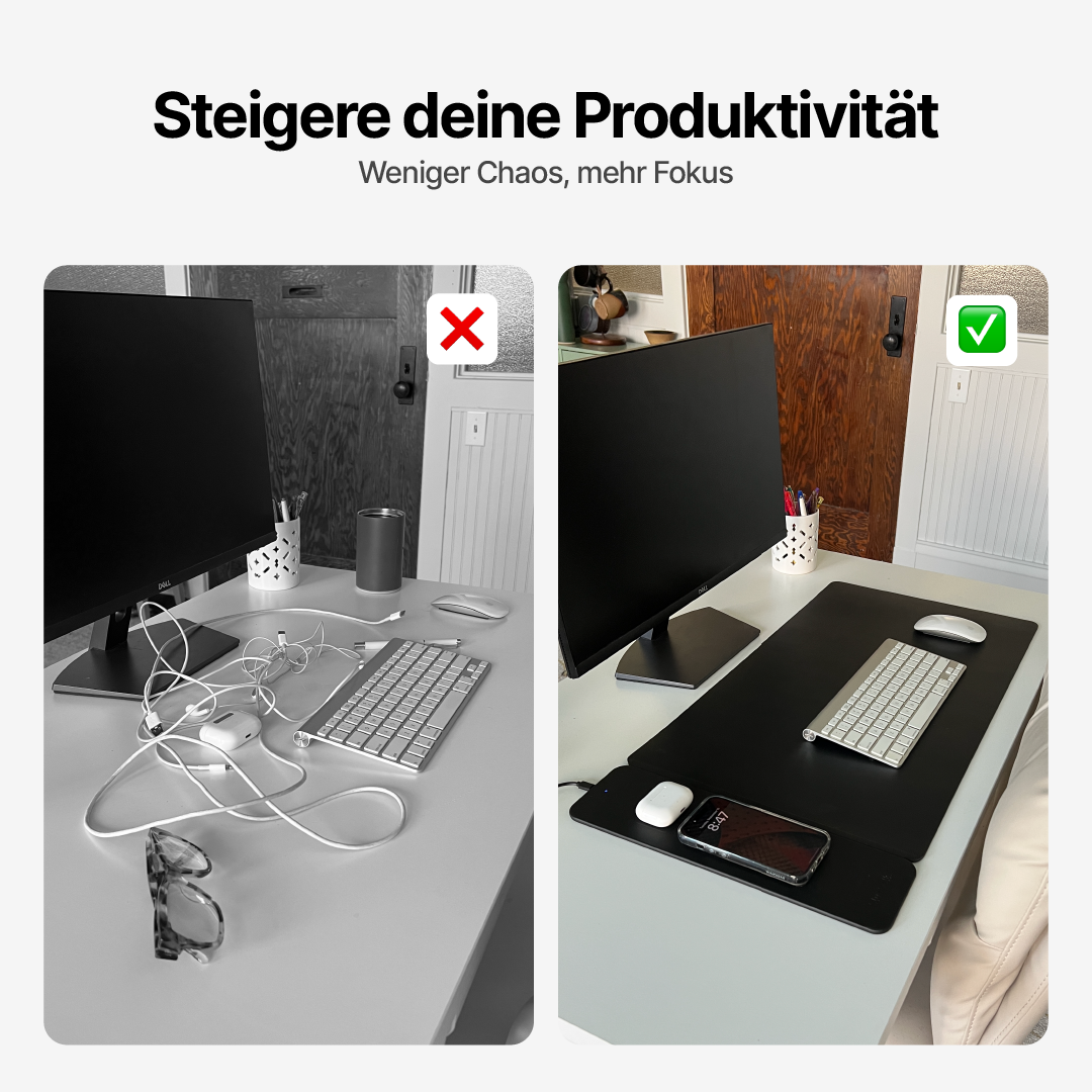 PowerMat Pro DUO Schreibtischunterlage mit kabelloser Ladefunktion