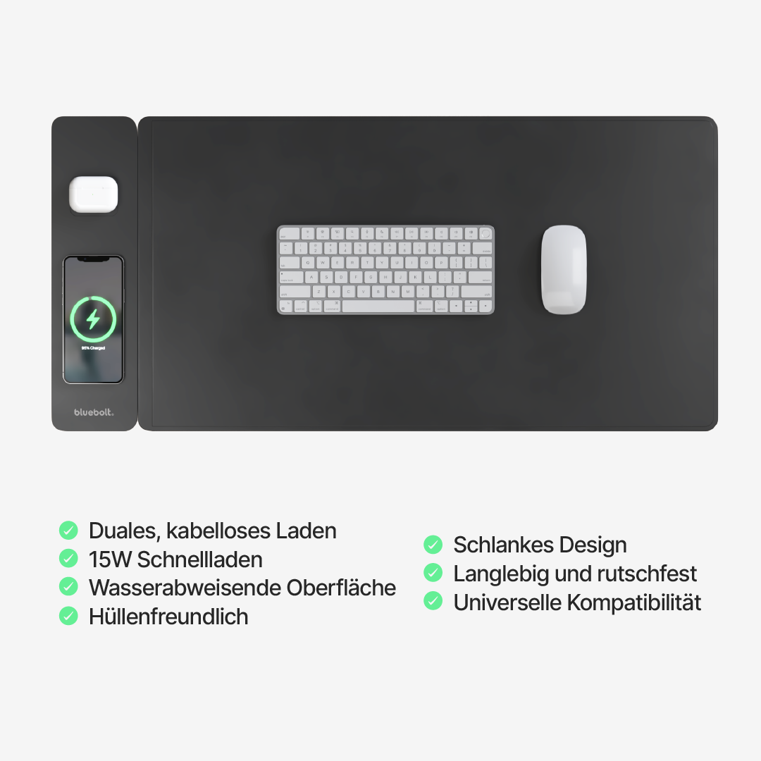 PowerMat Pro DUO Schreibtischunterlage mit kabelloser Ladefunktion