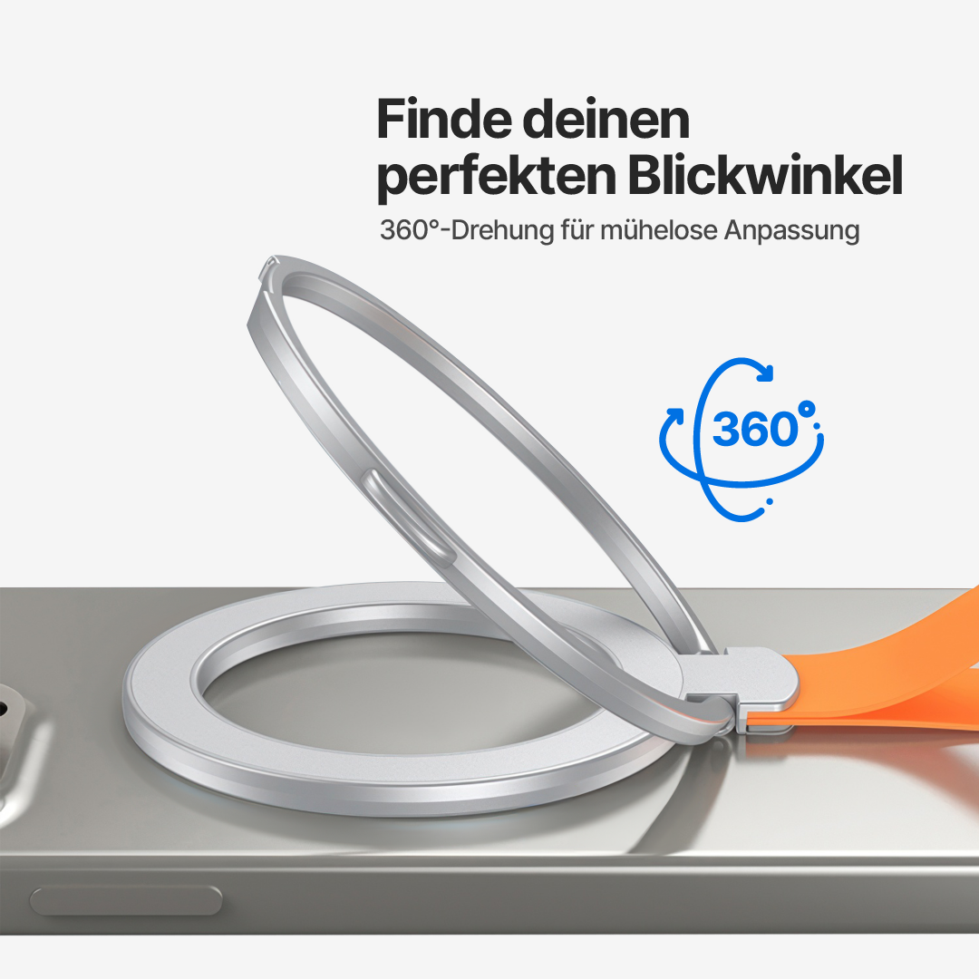 Drehbarer magnetischer Handyhalter mit klappbarem Ring