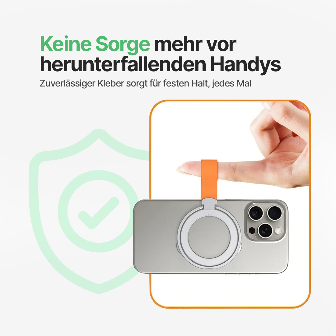 Drehbarer magnetischer Handyhalter mit klappbarem Ring