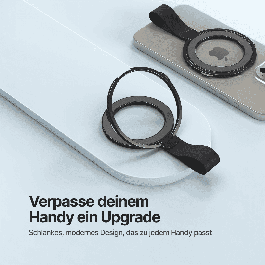 Drehbarer magnetischer Handyhalter mit klappbarem Ring