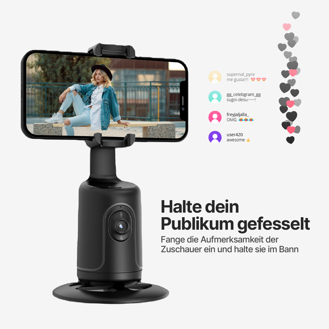 Smart360 KI-Bewegungsverfolgung Handy-Kamerahalterung