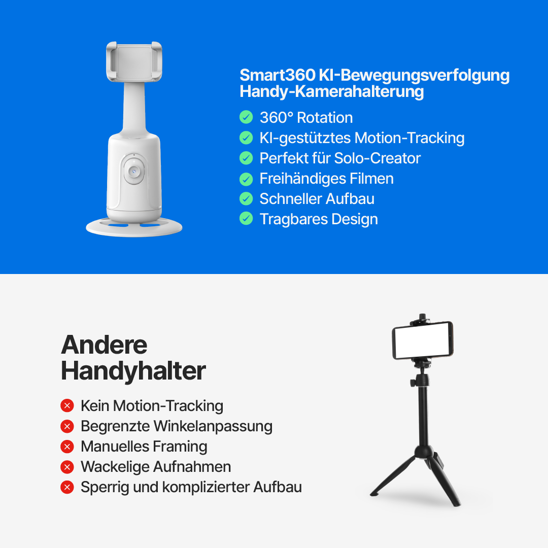 Smart360 KI-Bewegungsverfolgung Handy-Kamerahalterung