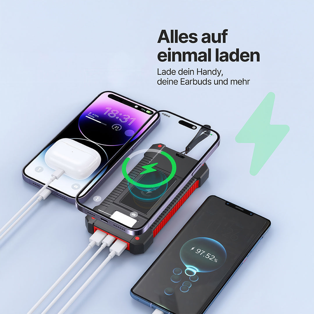 SolaBank Kabellose Lade-Powerbank 10000mAh