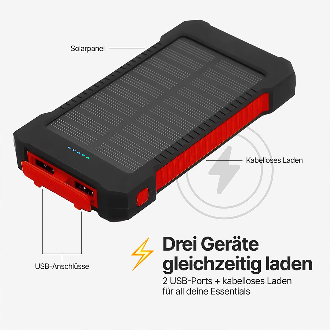 SolaBank Kabellose Lade-Powerbank 10000mAh