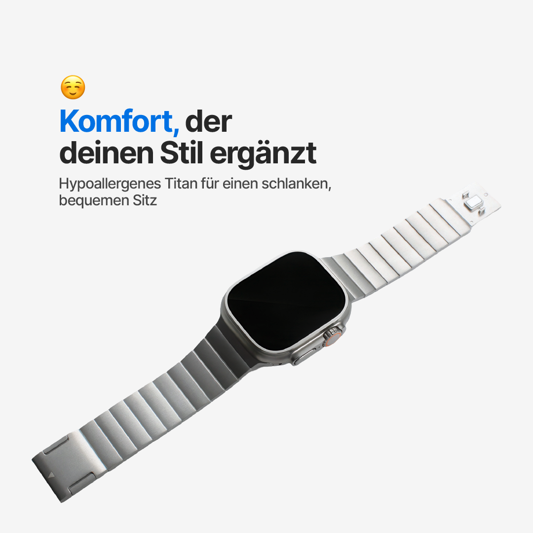 UltraSlim Titanium Pro Armband für die Apple Watch