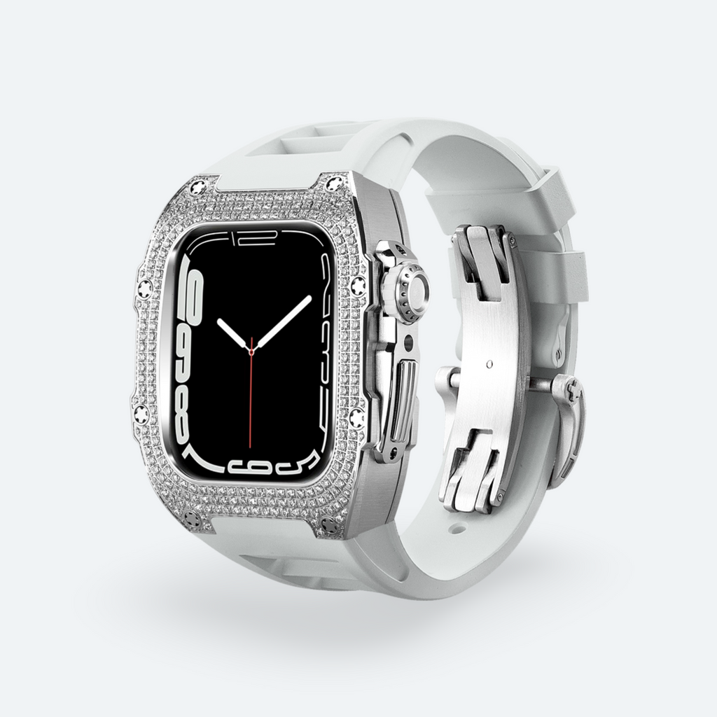 LuxeSpark Diamant-Kohlenstoffstahlgehäuse für Apple Watch