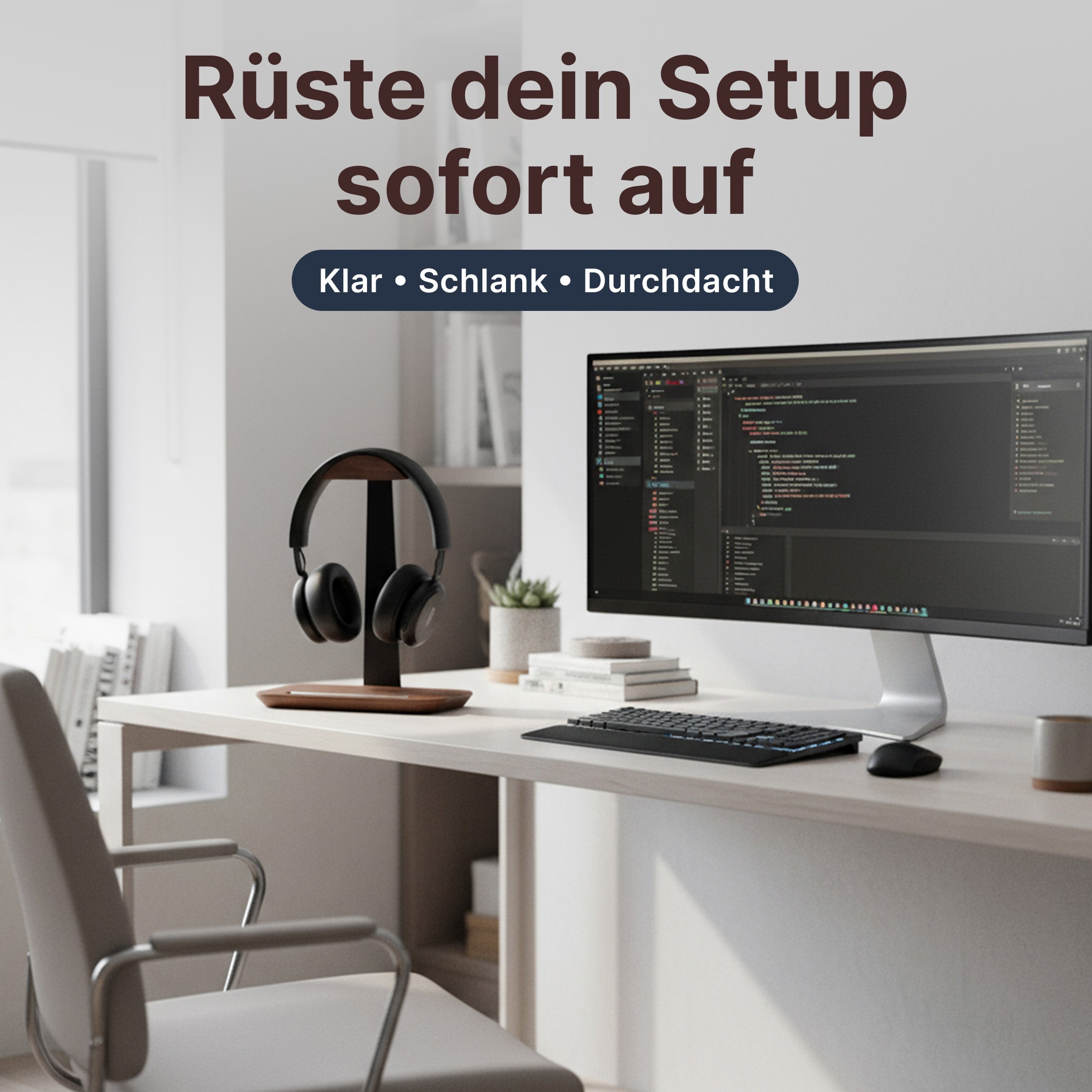 Holz-Kopfhörerhalter