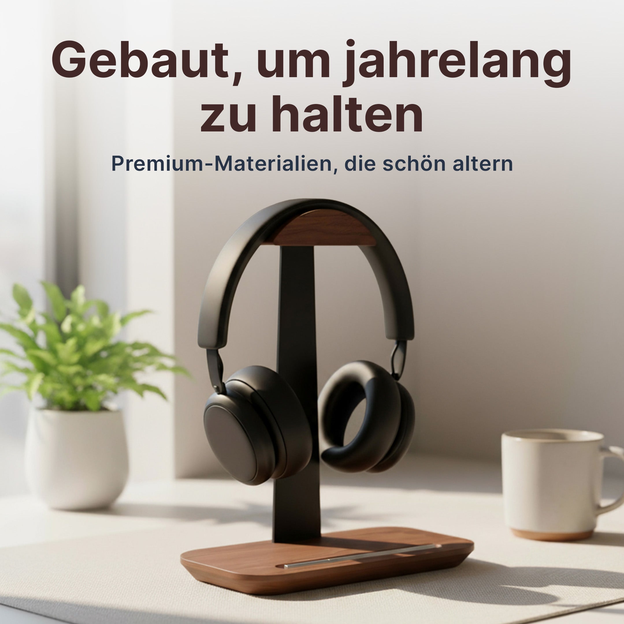 Holz-Kopfhörerhalter