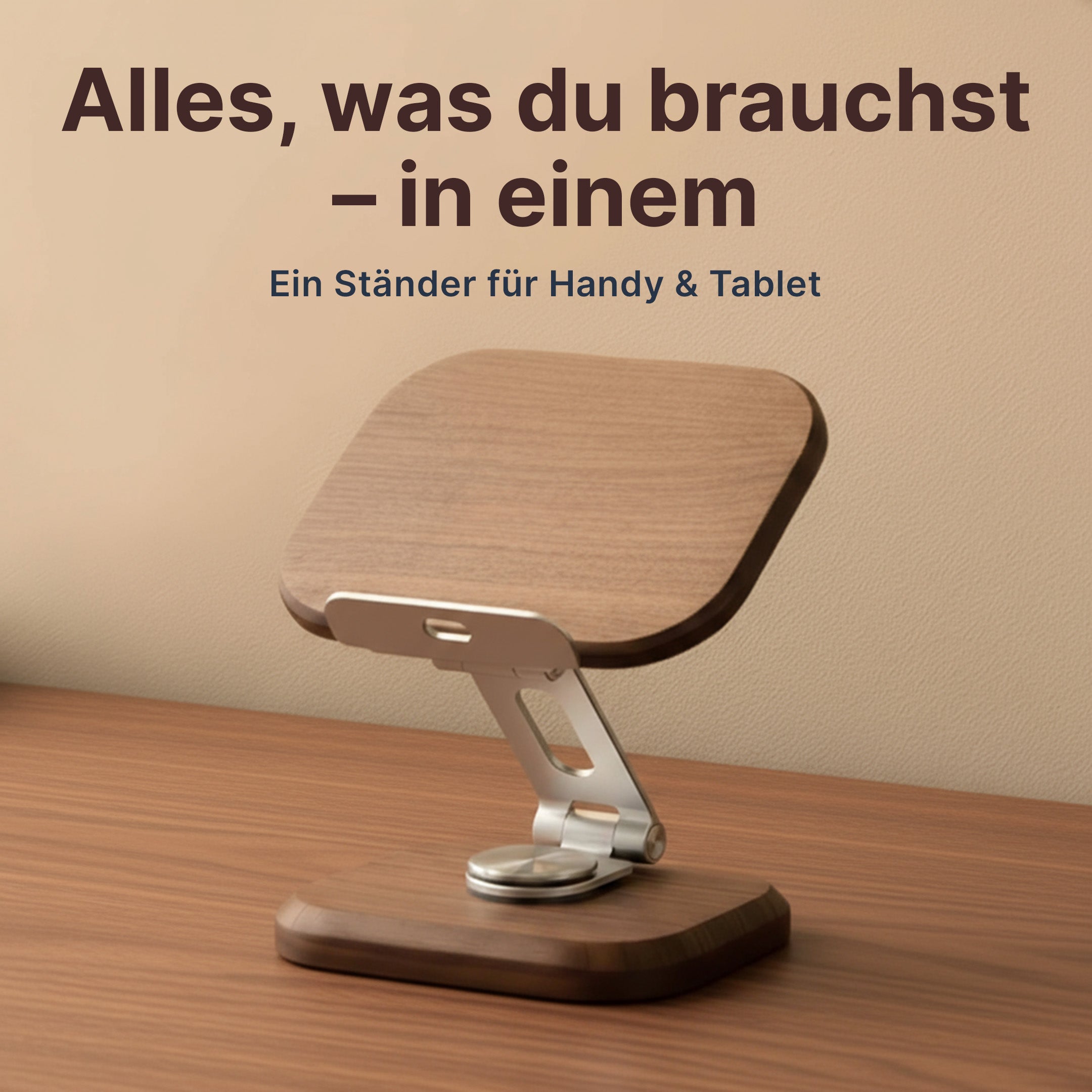 Holzständer für Handy und Tablet