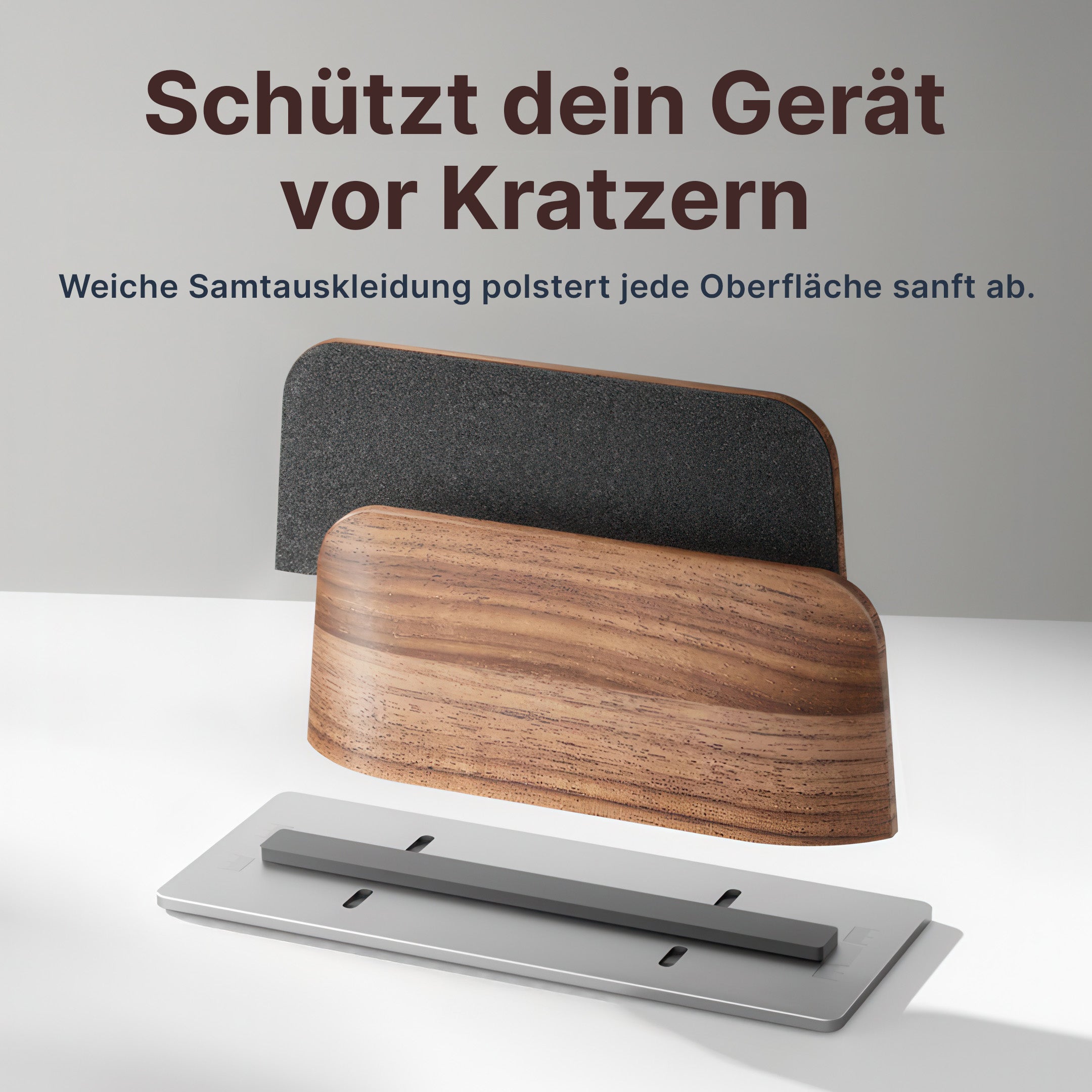 Vertikaler Laptop-Halter aus Holz