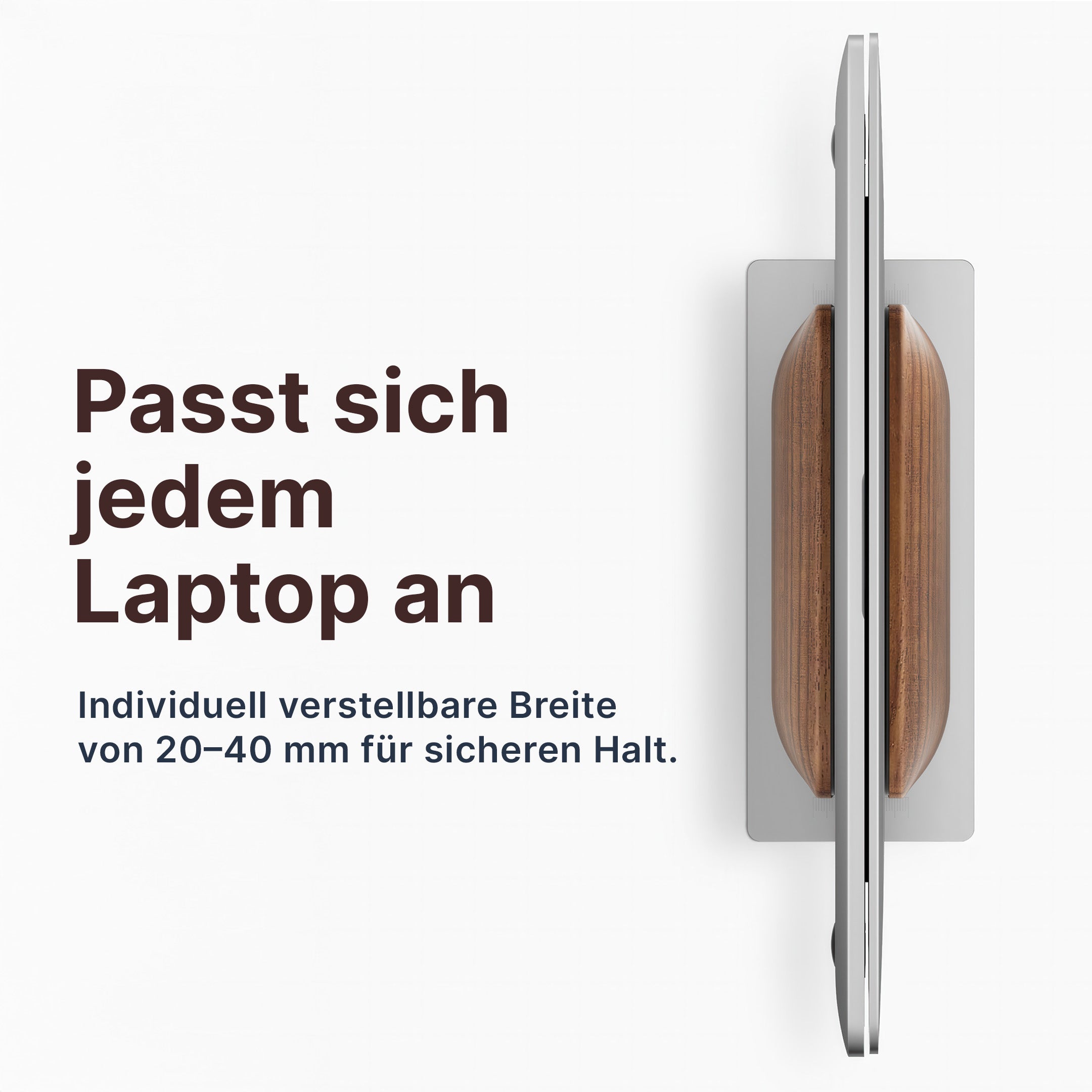 Vertikaler Laptop-Halter aus Holz