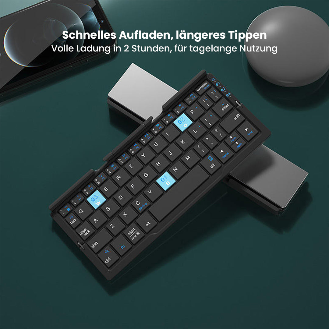 UltraFold Mini Ergonomische Kabellose Tastatur mit Bluetooth